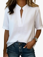 MOREAU LYON | BLOUSE EN CRÊPE AVEC COL RAFFINÉ POUR FEMMES