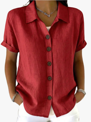 MOREAU LYON | CHEMISE À MANCHES COURTES AVEC COL POUR FEMMES