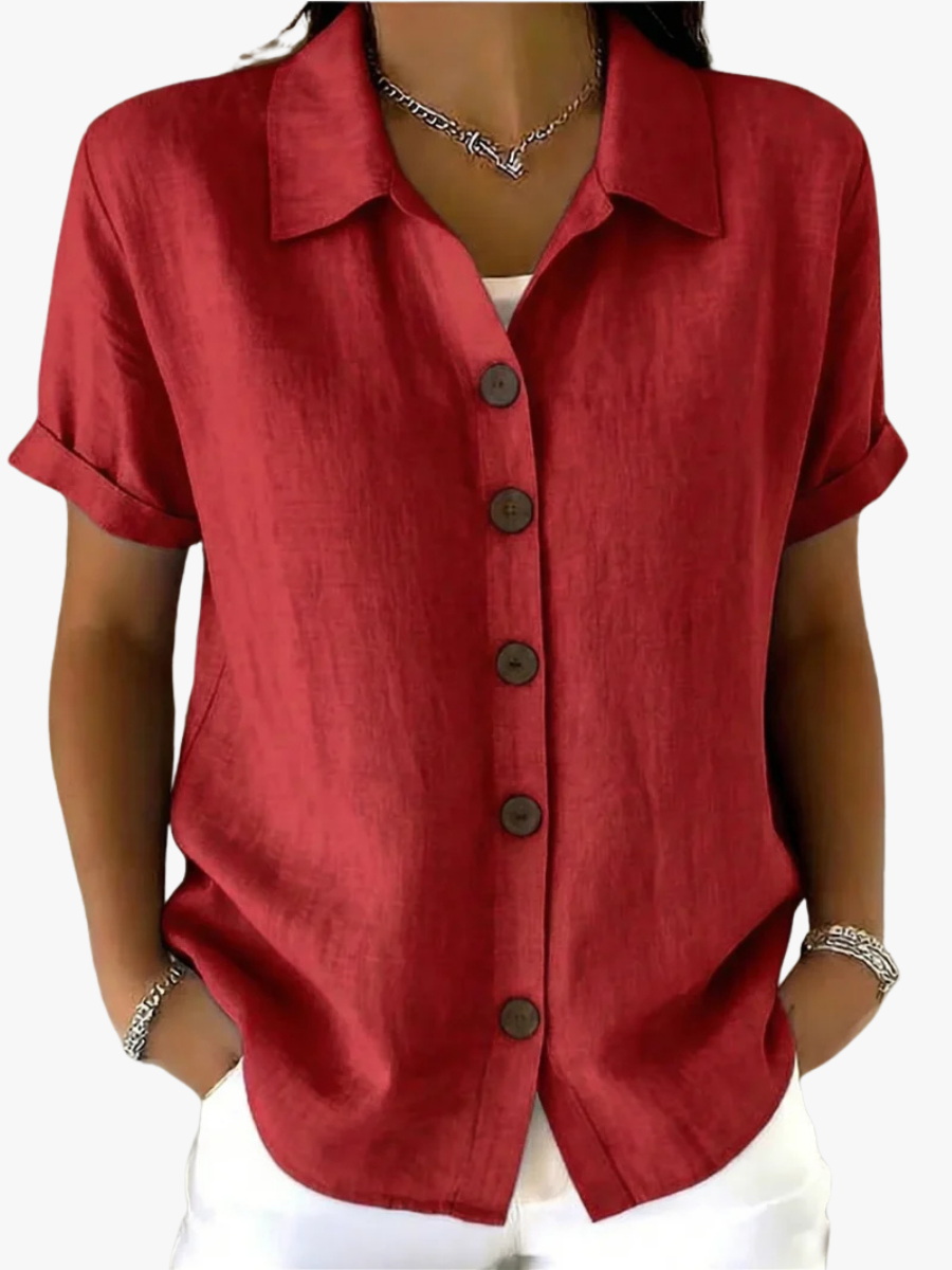 MOREAU LYON | CHEMISE À MANCHES COURTES AVEC COL POUR FEMMES