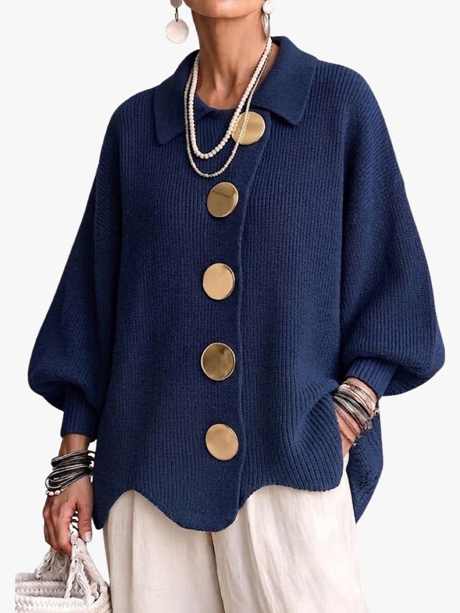 MOREAU LYON | GILET EN TRICOTÉE À COL OVERSIZE POUR FEMMES