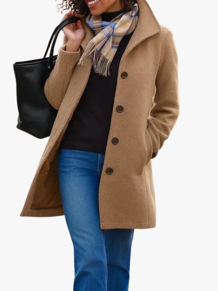 MOREAU LYON | MANTEAU EN LAINE À COUPE DROITE POUR FEMMES
