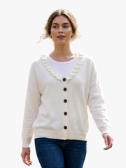 MOREAU LYON | GILET À COL VOLANTÉ POUR FEMMES