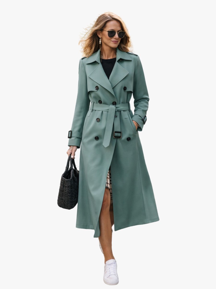 MOREAU LYON | TRANCHÉE MANTEAU LONGUE À CEINTURE POUR FEMMES