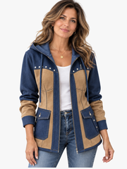 MOREAU LYON | VESTE À CAPUCHE STYLE PATCHWORK POUR FEMMES