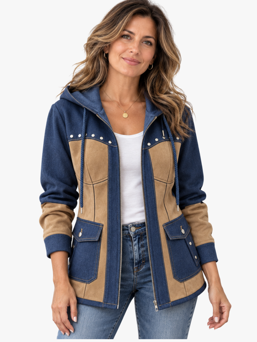 MOREAU LYON | VESTE À CAPUCHE STYLE PATCHWORK POUR FEMMES