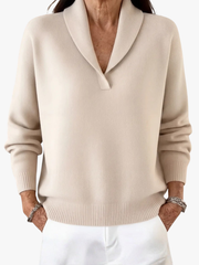 MOREAU LYON | PULL DRAPÉ À COL EN V POUR FEMMES