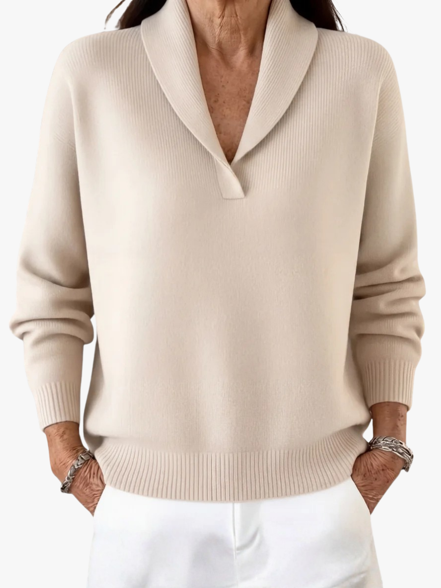 MOREAU LYON | PULL DRAPÉ À COL EN V POUR FEMMES