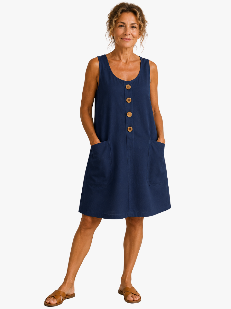 MOREAU LYON | ROBE MIDI À BOUTON FLUIDE POUR FEMMES