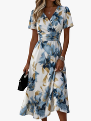 MOREAU LYON | ROBE MIDI FLORALE MODERNE POUR FEMMES