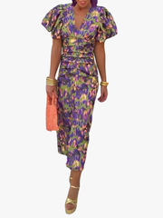 MOREAU LYON | ROBE À MANCHES PLISSÉES POUR FEMMES