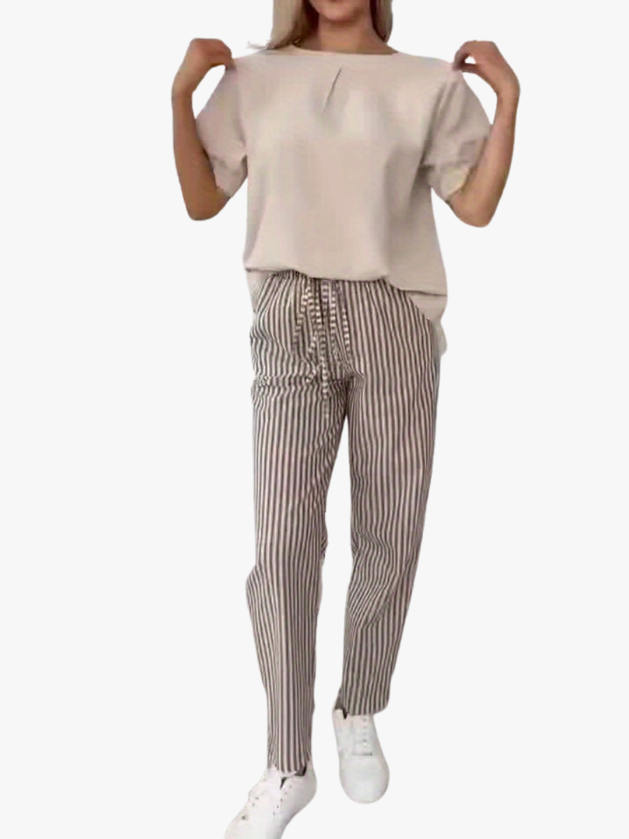 MOREAU LYON | PANTALONS LARGES À RAYURES POUR FEMMES
