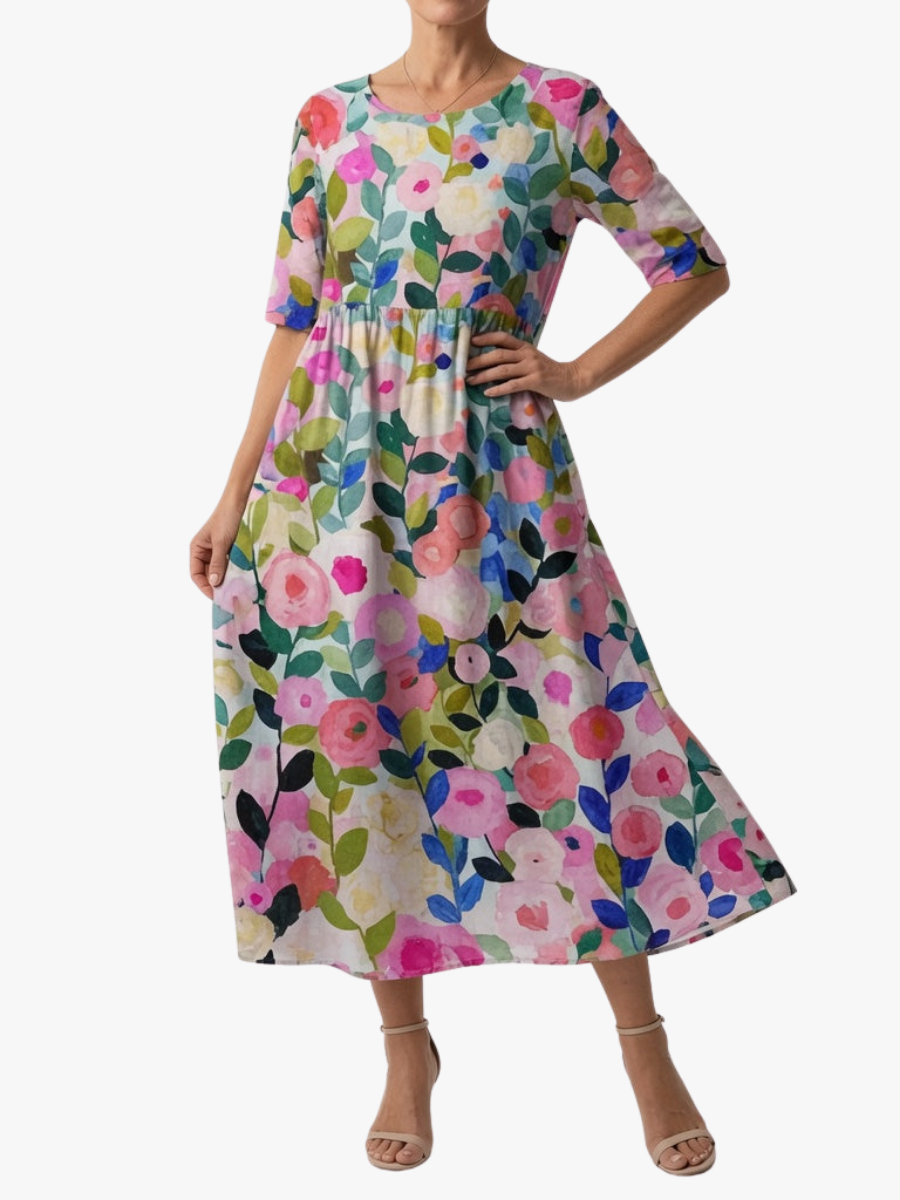 MOREAU LYON | ROBE MAXI FLORALE IMPRIMÉE POUR FEMMES