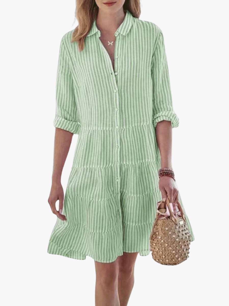 MOREAU LYON | ROBE A-LINE RAYÉE POUR FEMMES