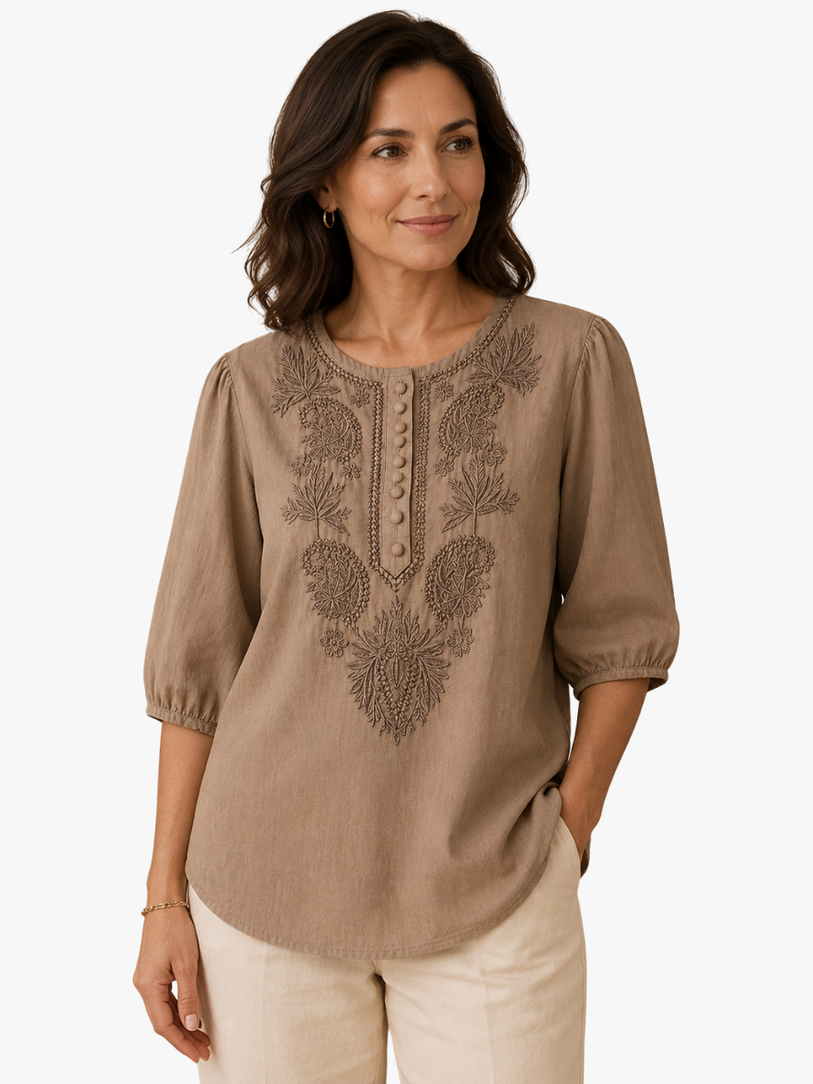 MOREAU LYON | BLOUSE CLASSIQUE BRODÉE POUR FEMMES