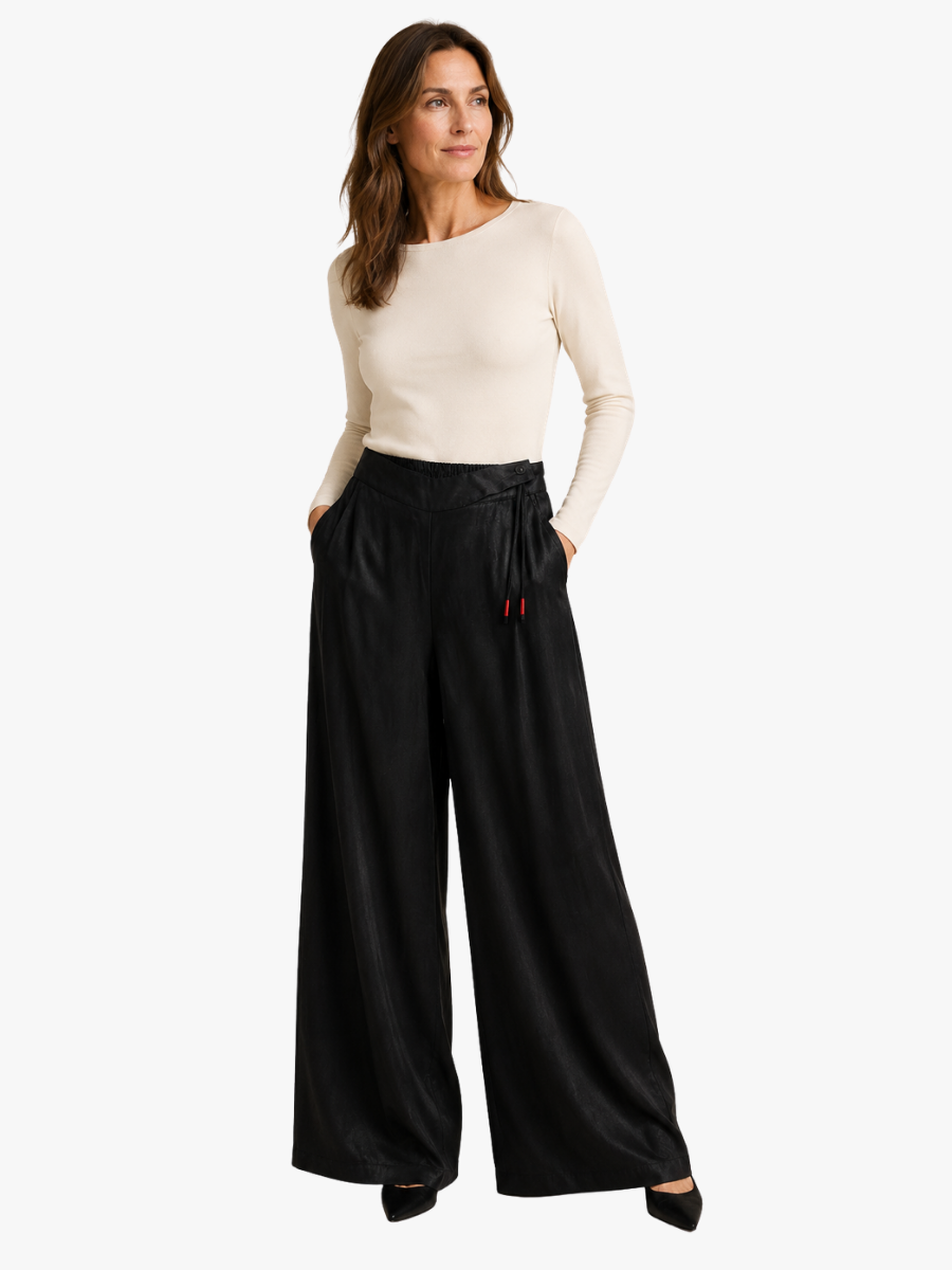 MOREAU LYON | PANTALONS EN LIN À JAMBES LARGES POUR FEMMES