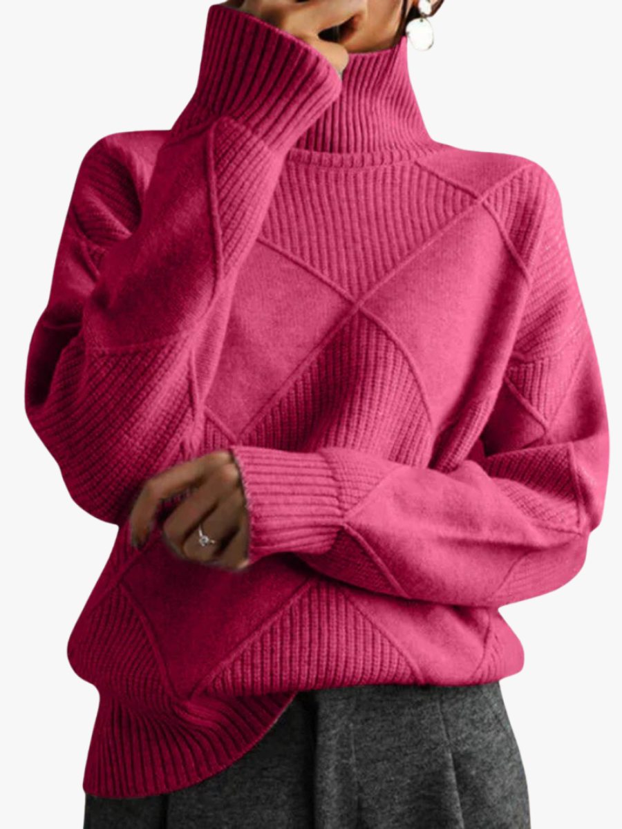 MOREAU LYON | PULL COL ROLÉ DÉTENDUE POUR FEMMES
