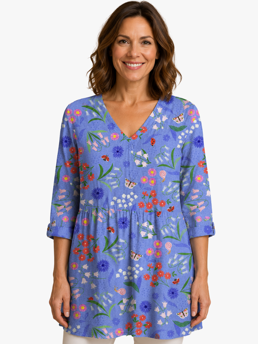 MOREAU LYON | BLOUSE FLUIDE À COL EN V POUR FEMMES