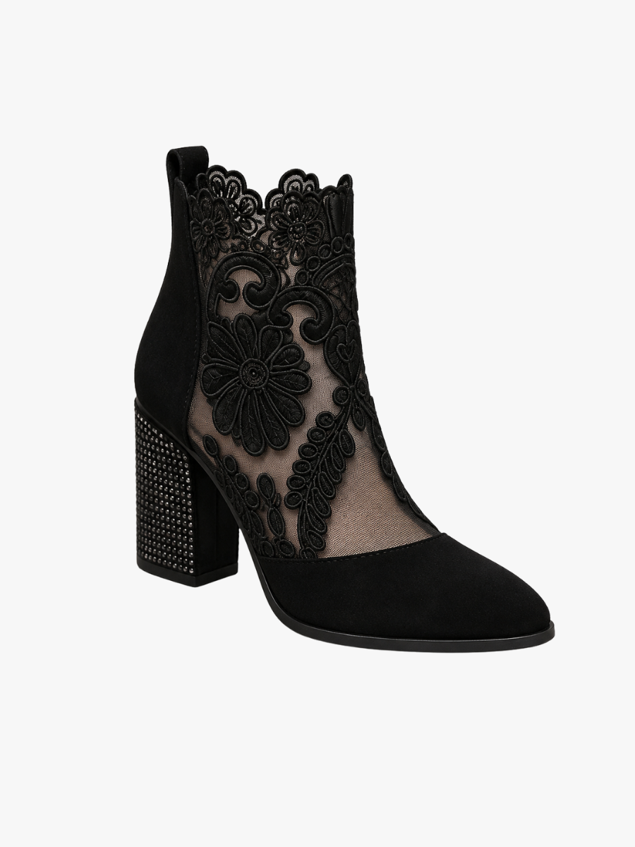 MOREAU LYON | BOTTINES EN DENTELLE FLORALE POUR FEMMES