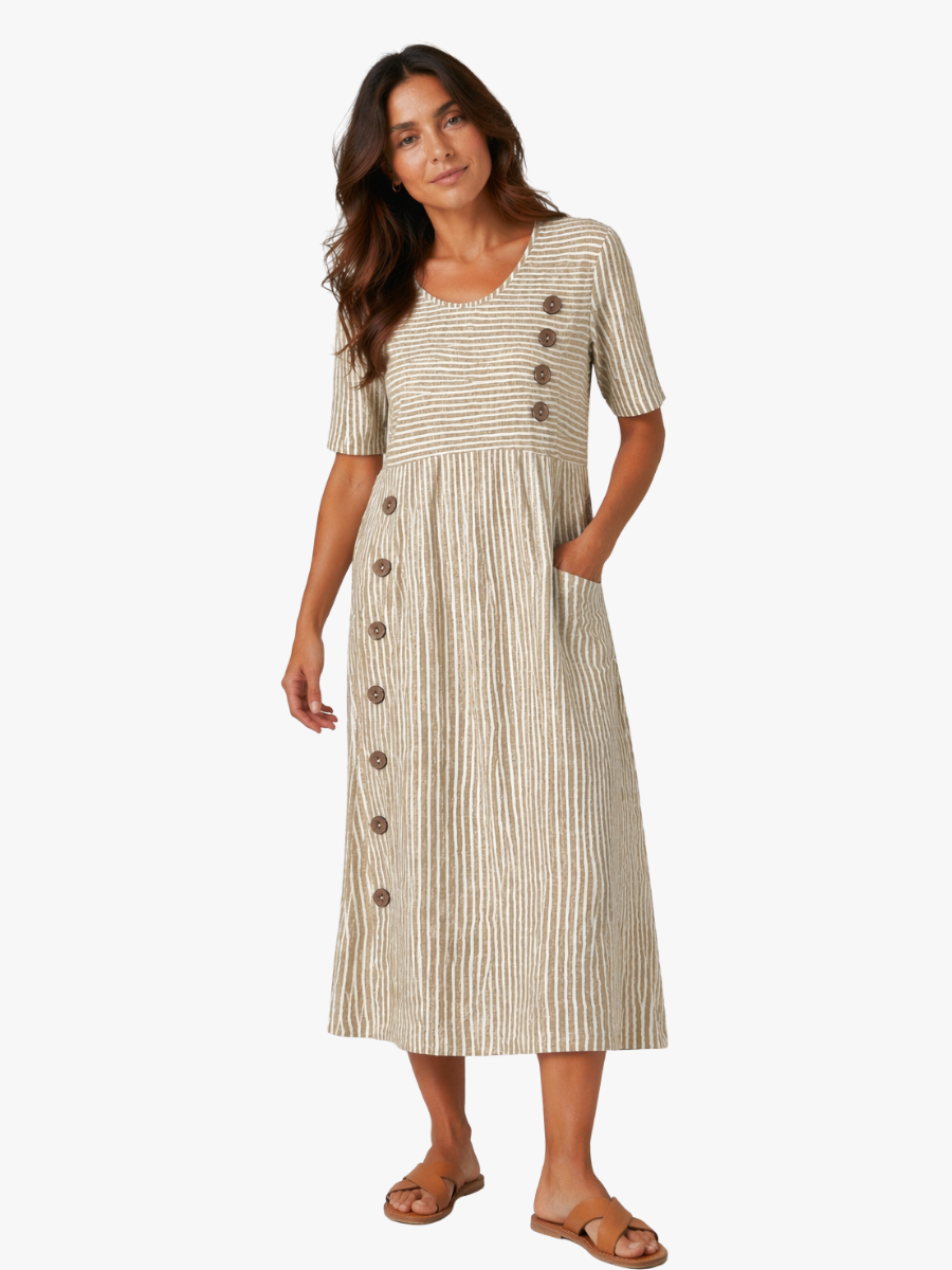 MOREAU LYON | ROBE D'ÉTÉ À RAYURES POUR FEMMES