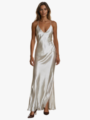 MOREAU LYON | ROBE MIDI EN SATIN POUR FEMMES