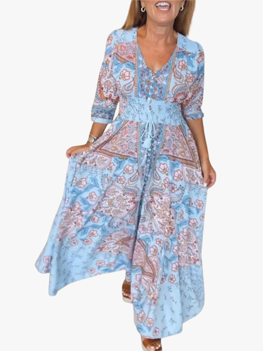 MOREAU LYON | MAXI ROBE IMPRIMÉE POUR FEMMES
