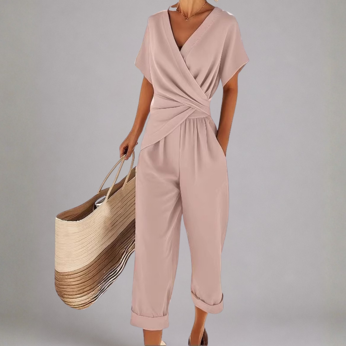 MOREAU LYON | ENSEMBLE PANTALON LARGE STYLE WRAP POUR FEMMES