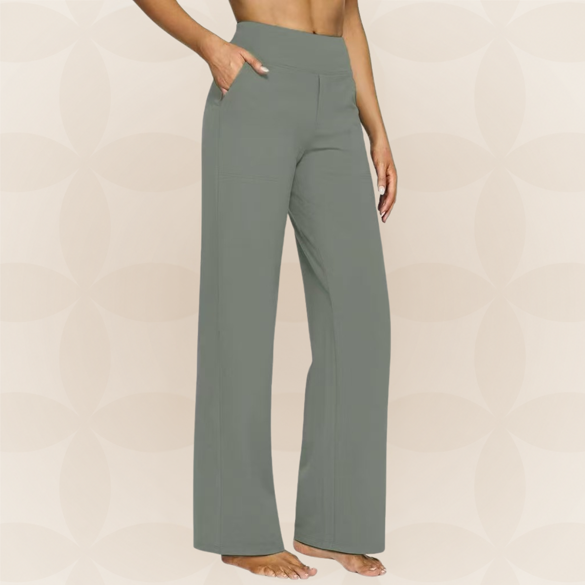 MOREAU LYON | PANTALON ÉLASTIQUE HAUT À LA TAILLE POUR FEMMES