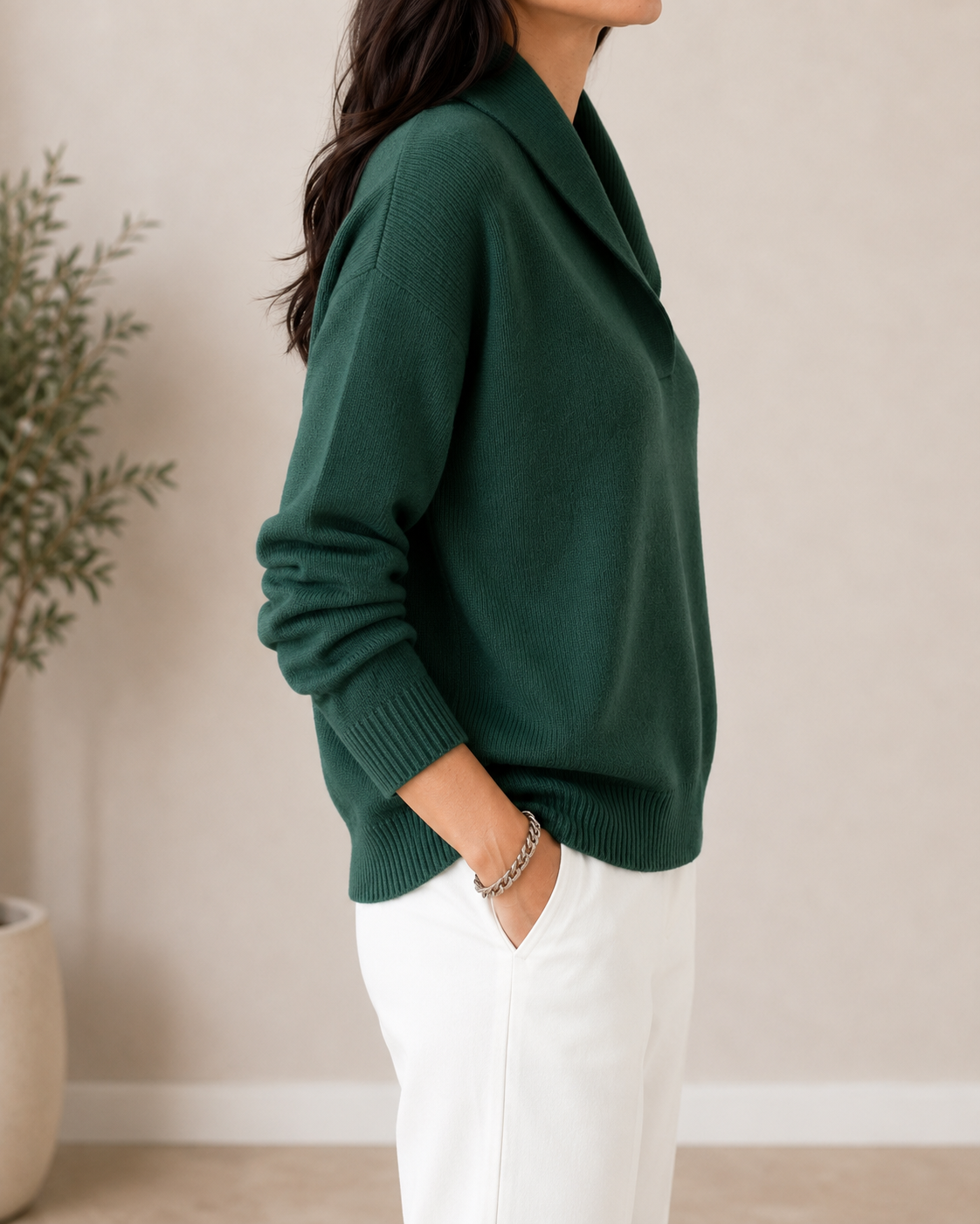 MOREAU LYON | PULL V-COL DÉTENDUE POUR FEMMES