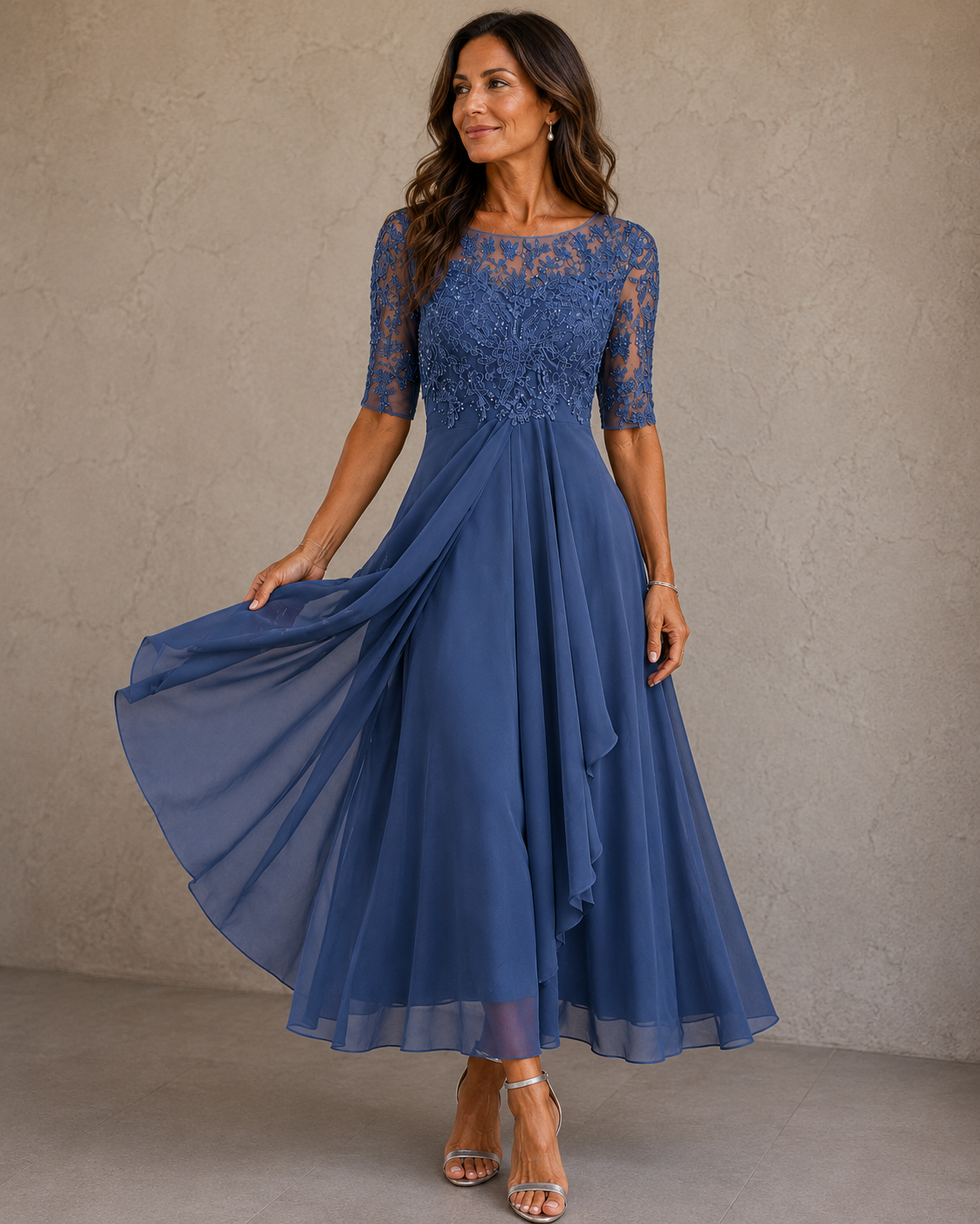 MOREAU LYON | ROBE EN CHIFFON ÉLÉGANTE POUR FEMMES