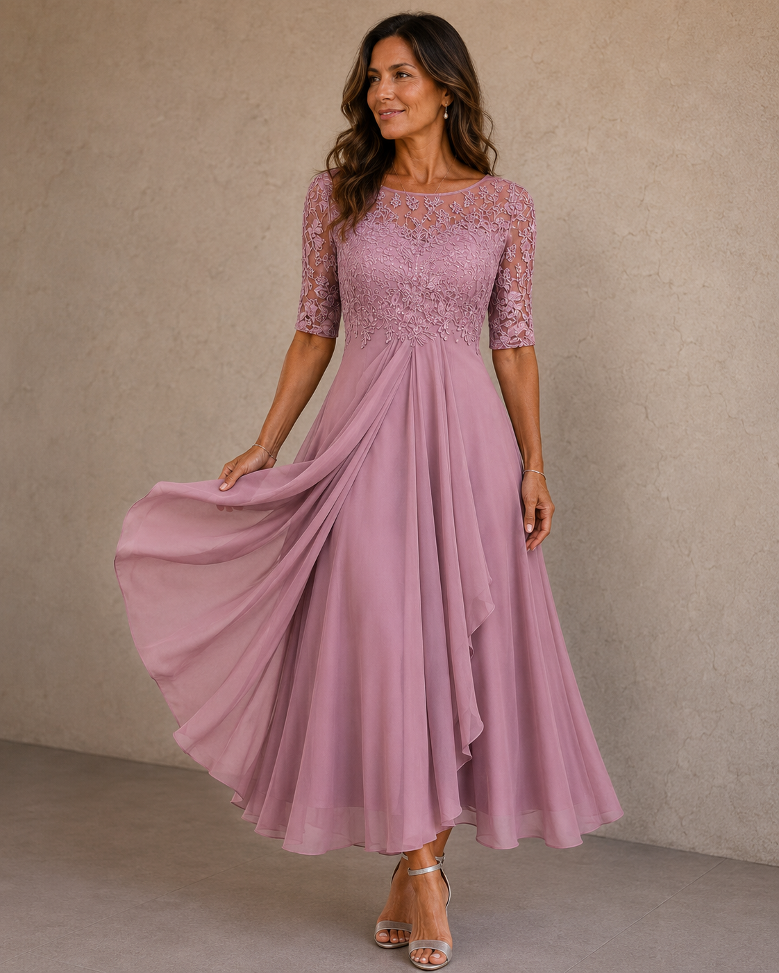 MOREAU LYON | ROBE EN CHIFFON ÉLÉGANTE POUR FEMMES