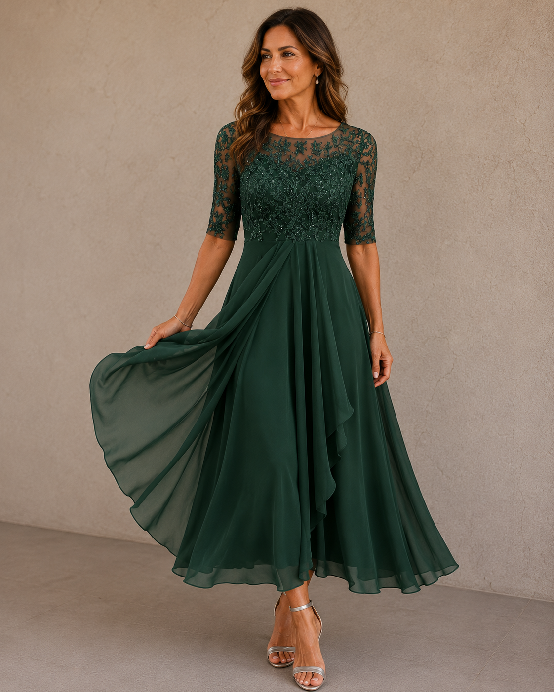 MOREAU LYON | ROBE EN CHIFFON ÉLÉGANTE POUR FEMMES