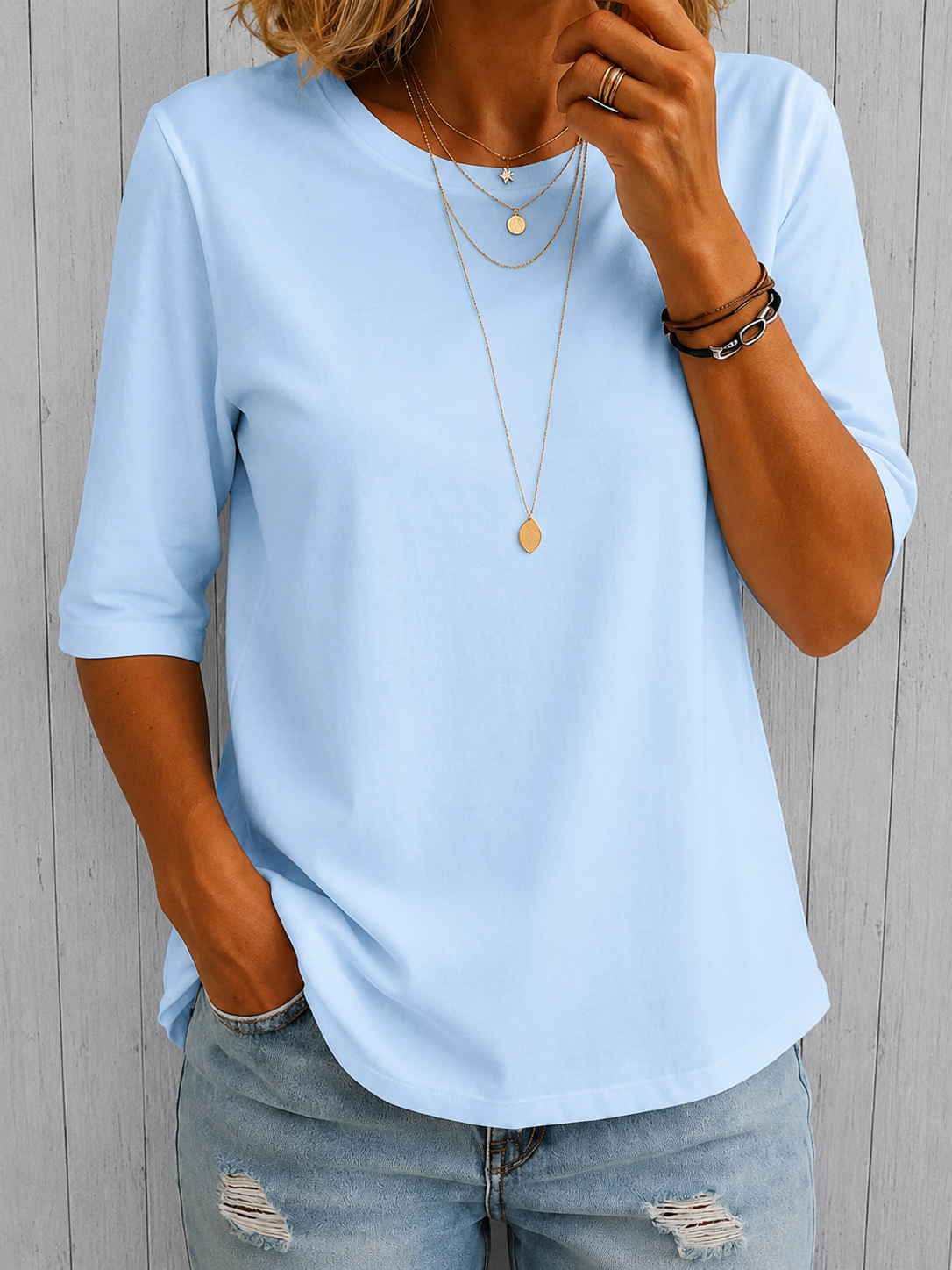 MOREAU LYON | T-SHIRT À MANCHES MI-LONGUES POUR FEMMES