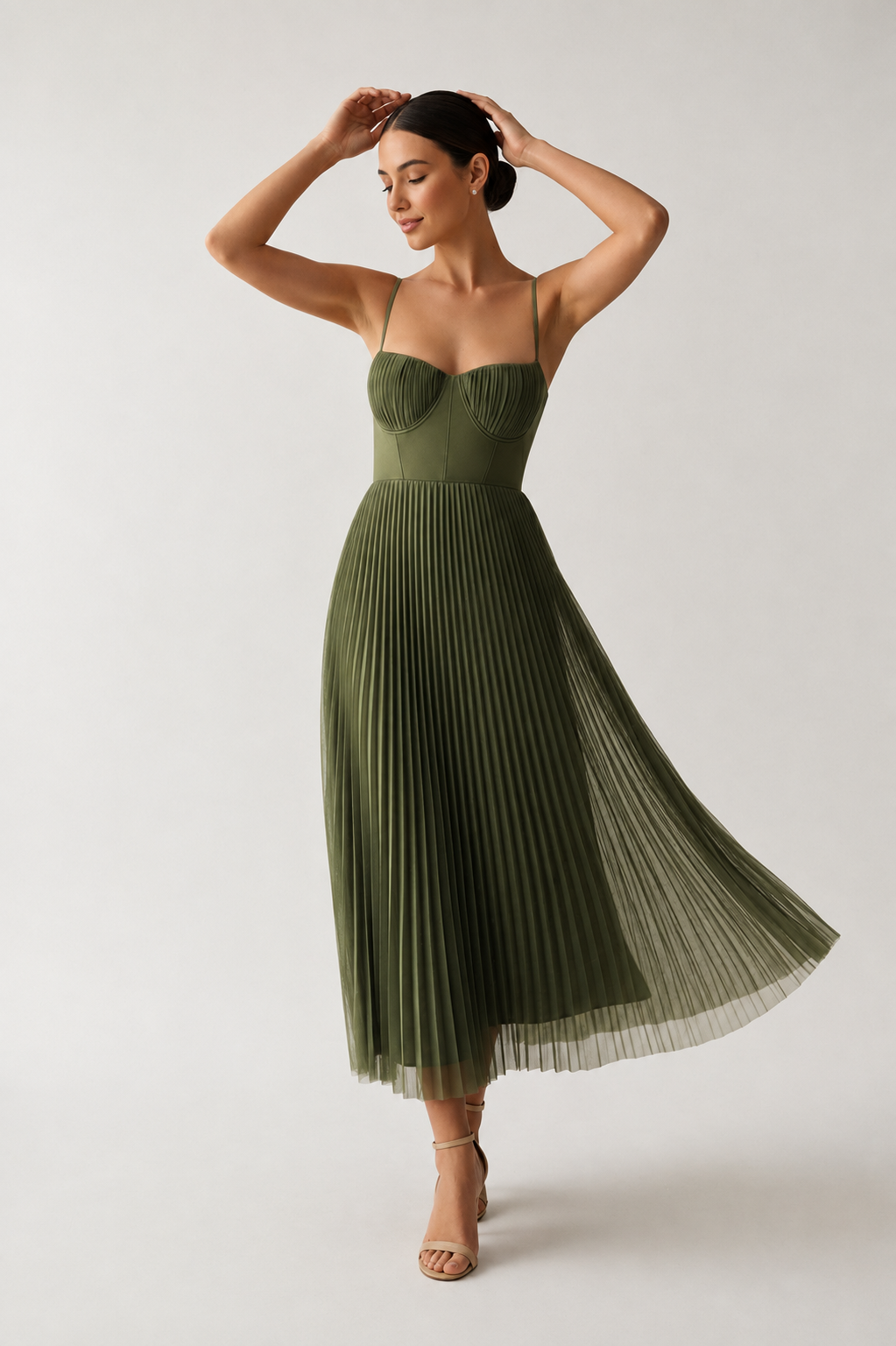 MOREAU LYON | ROBE MIDI À CORSET STRUCTURÉE POUR FEMMES