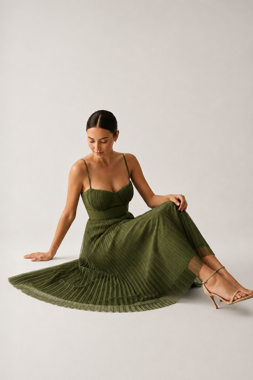 MOREAU LYON | ROBE MIDI À CORSET STRUCTURÉE POUR FEMMES