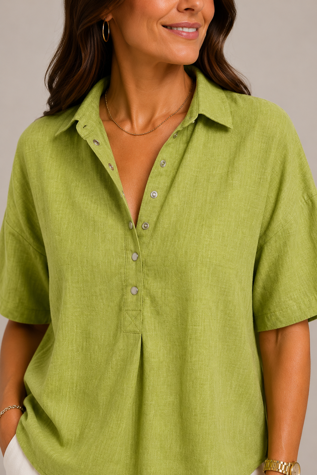 MOREAU LYON | CHIC BLOUSE COL V POUR FEMMES