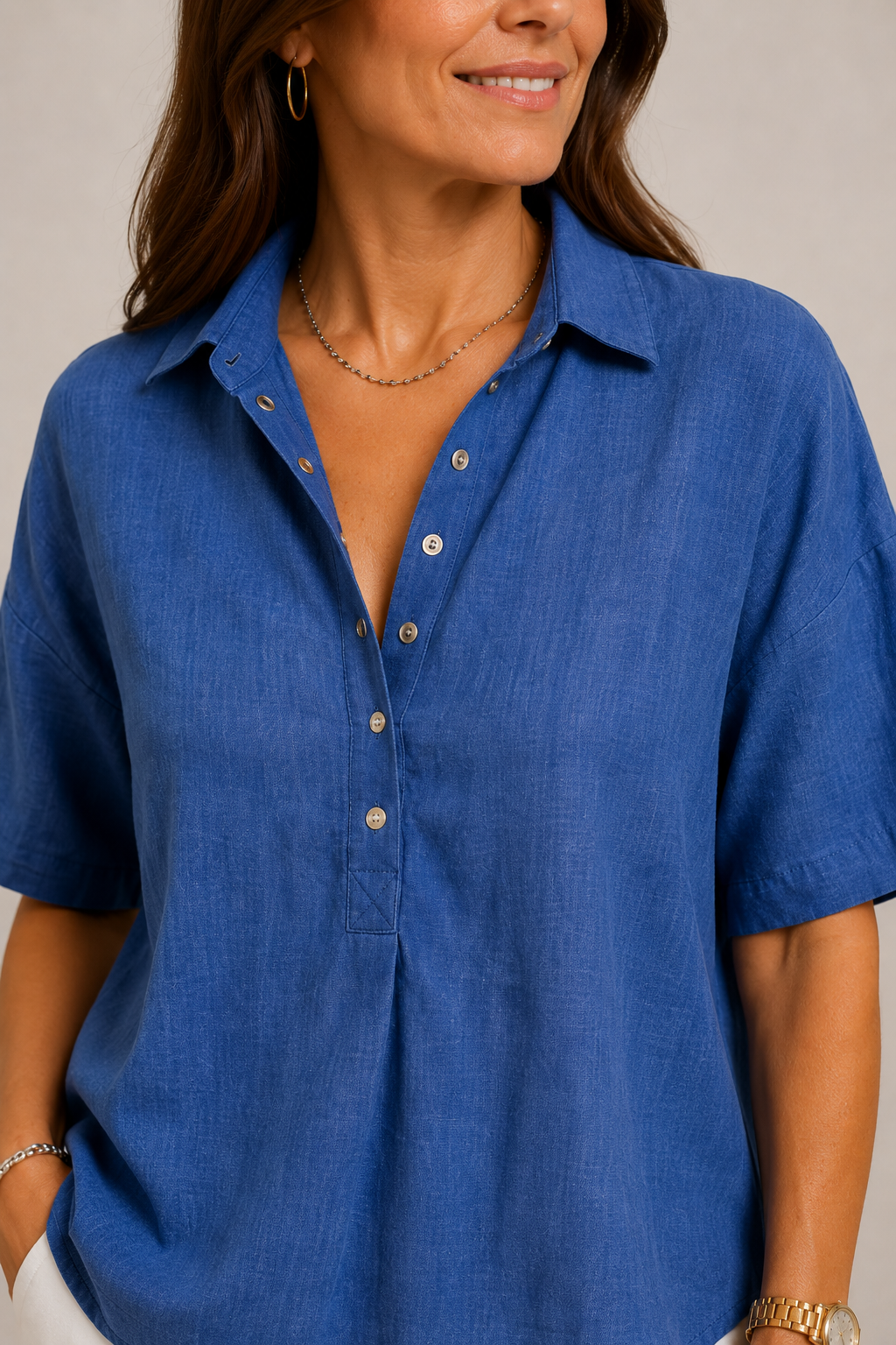 MOREAU LYON | CHIC BLOUSE COL V POUR FEMMES