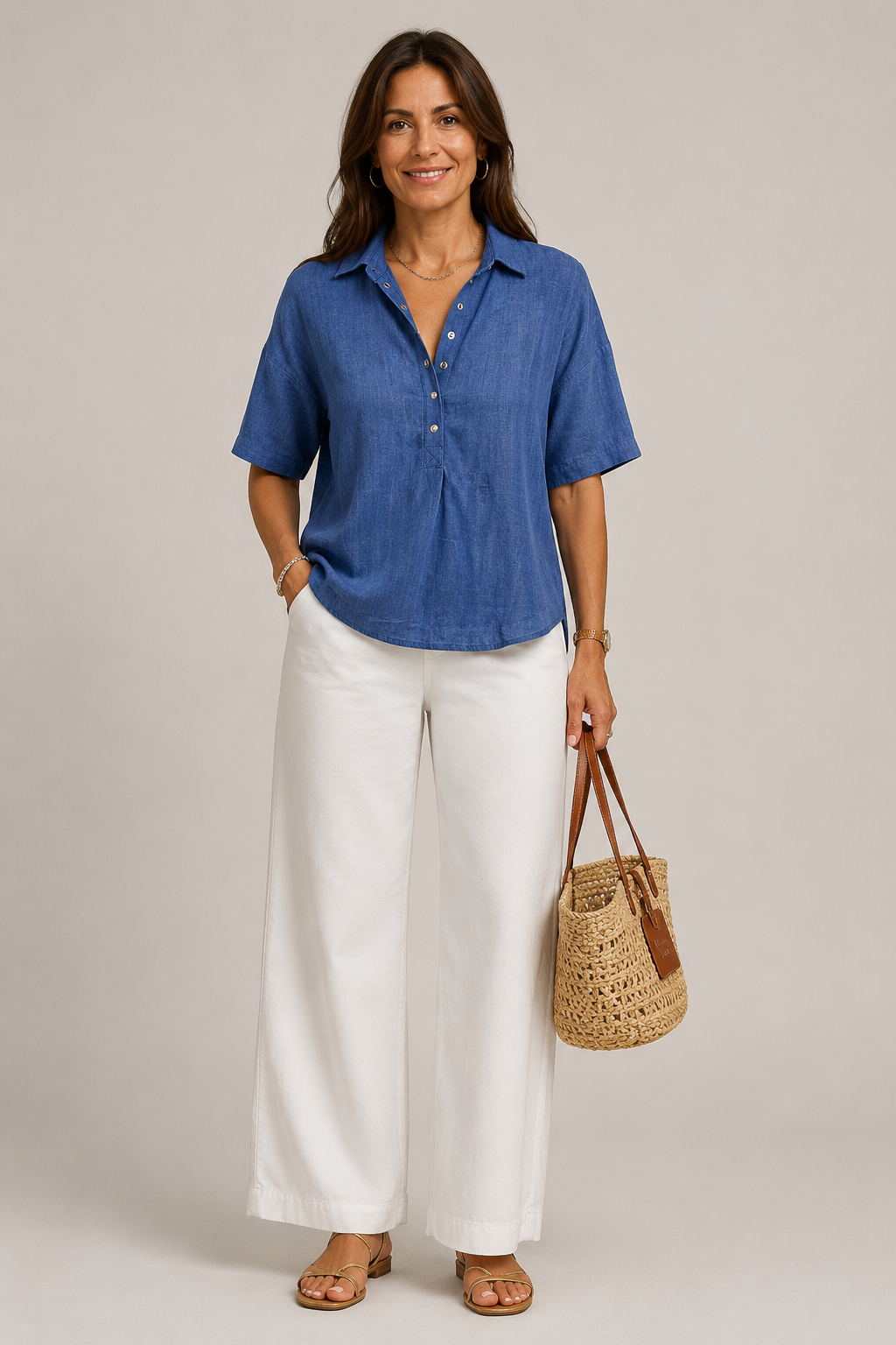 MOREAU LYON | CHIC BLOUSE COL V POUR FEMMES
