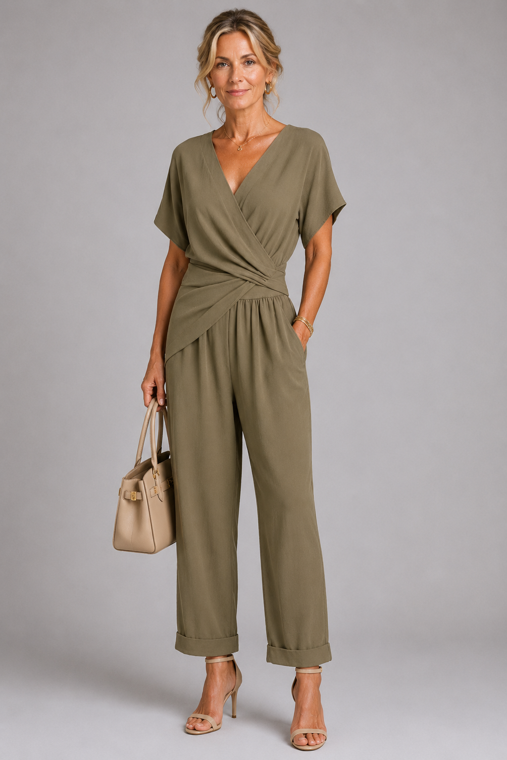 MOREAU LYON | ENSEMBLE PANTALON LARGE STYLE WRAP POUR FEMMES