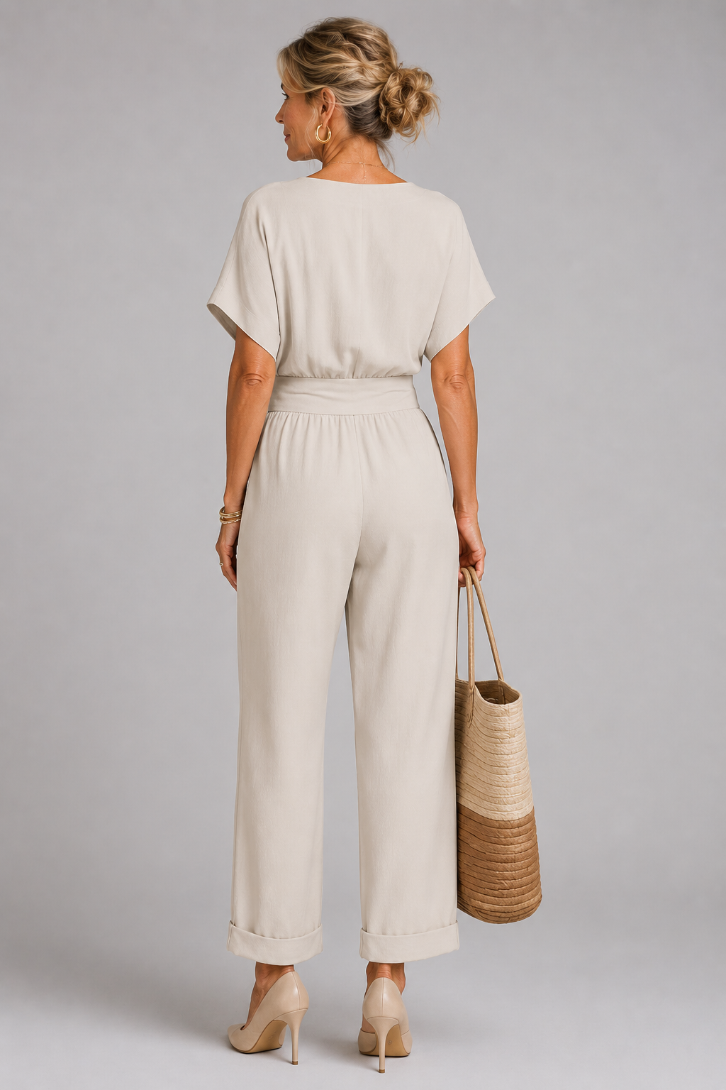 MOREAU LYON | ENSEMBLE PANTALON LARGE STYLE WRAP POUR FEMMES