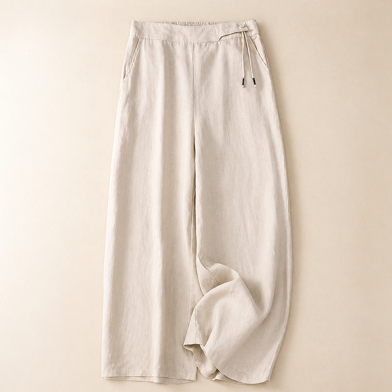 MOREAU LYON | PANTALONS EN LIN À JAMBES LARGES POUR FEMMES