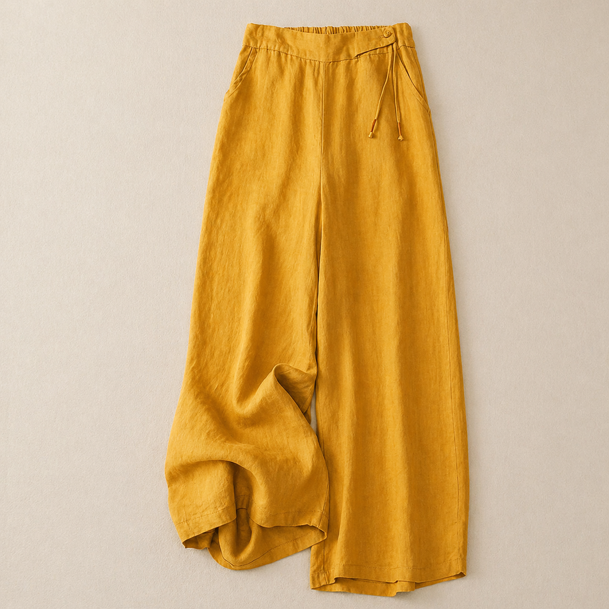 MOREAU LYON | PANTALONS EN LIN À JAMBES LARGES POUR FEMMES