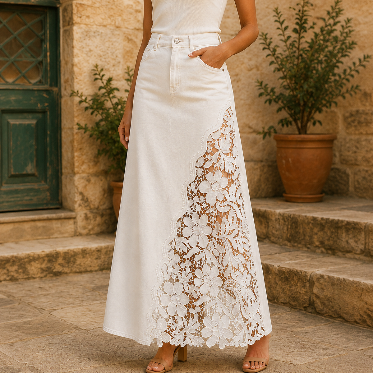 MOREAU LYON | JUPE EN DENTELLE POUR FEMMES