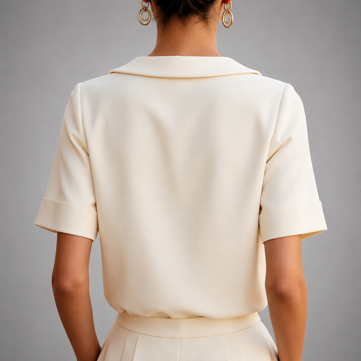 MOREAU LYON | CHIC BLOUSE À COL ROND POUR FEMMES