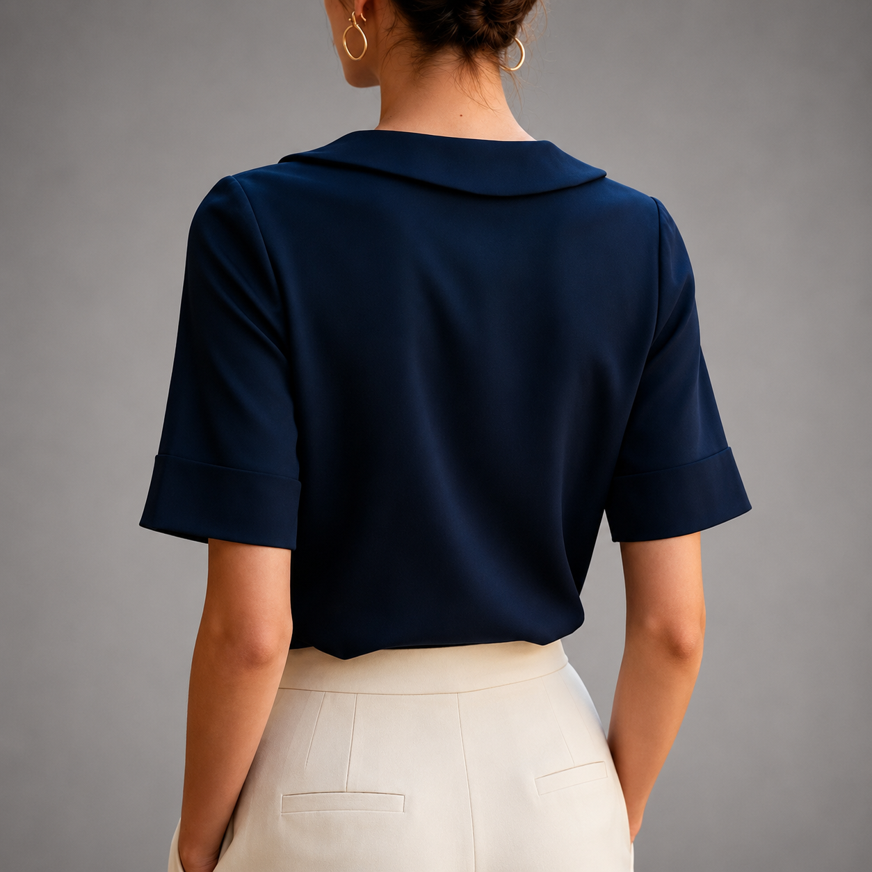 MOREAU LYON | CHIC BLOUSE À COL ROND POUR FEMMES