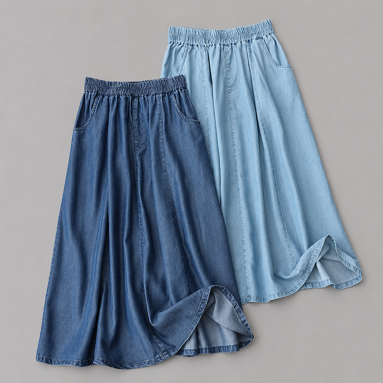 MOREAU LYON | JUPE EN DENIM FLUIDE POUR FEMMES