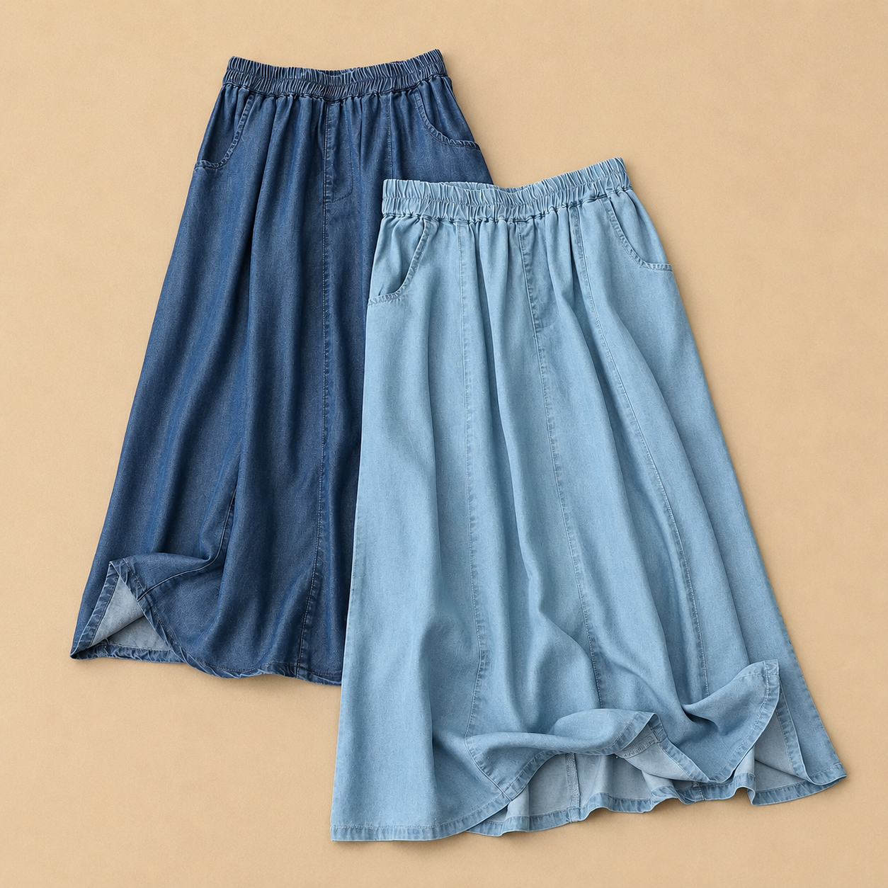 MOREAU LYON | JUPE EN DENIM FLUIDE POUR FEMMES