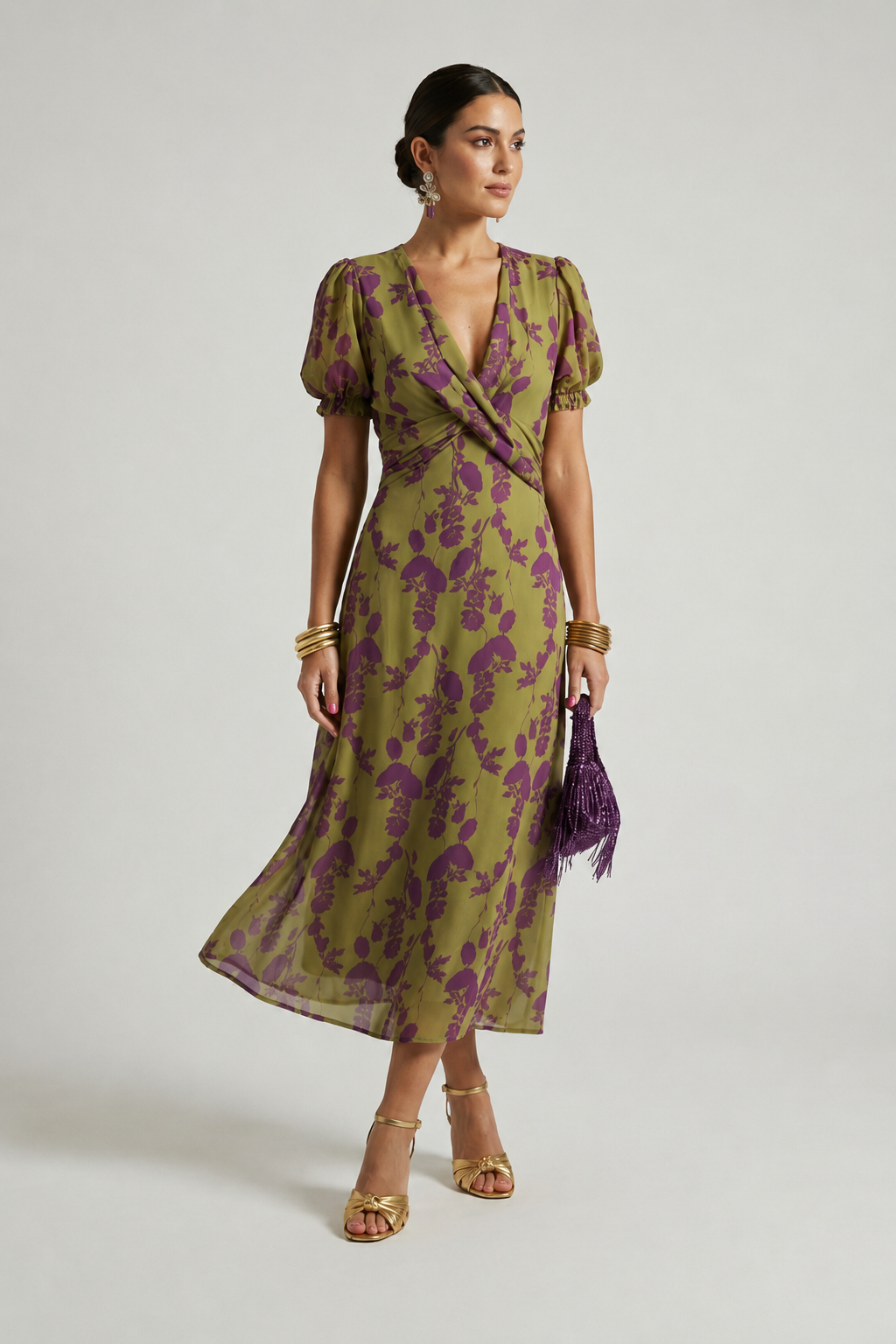 MOREAU LYON | CHIC ROBE MIDI FLORALE POUR FEMMES