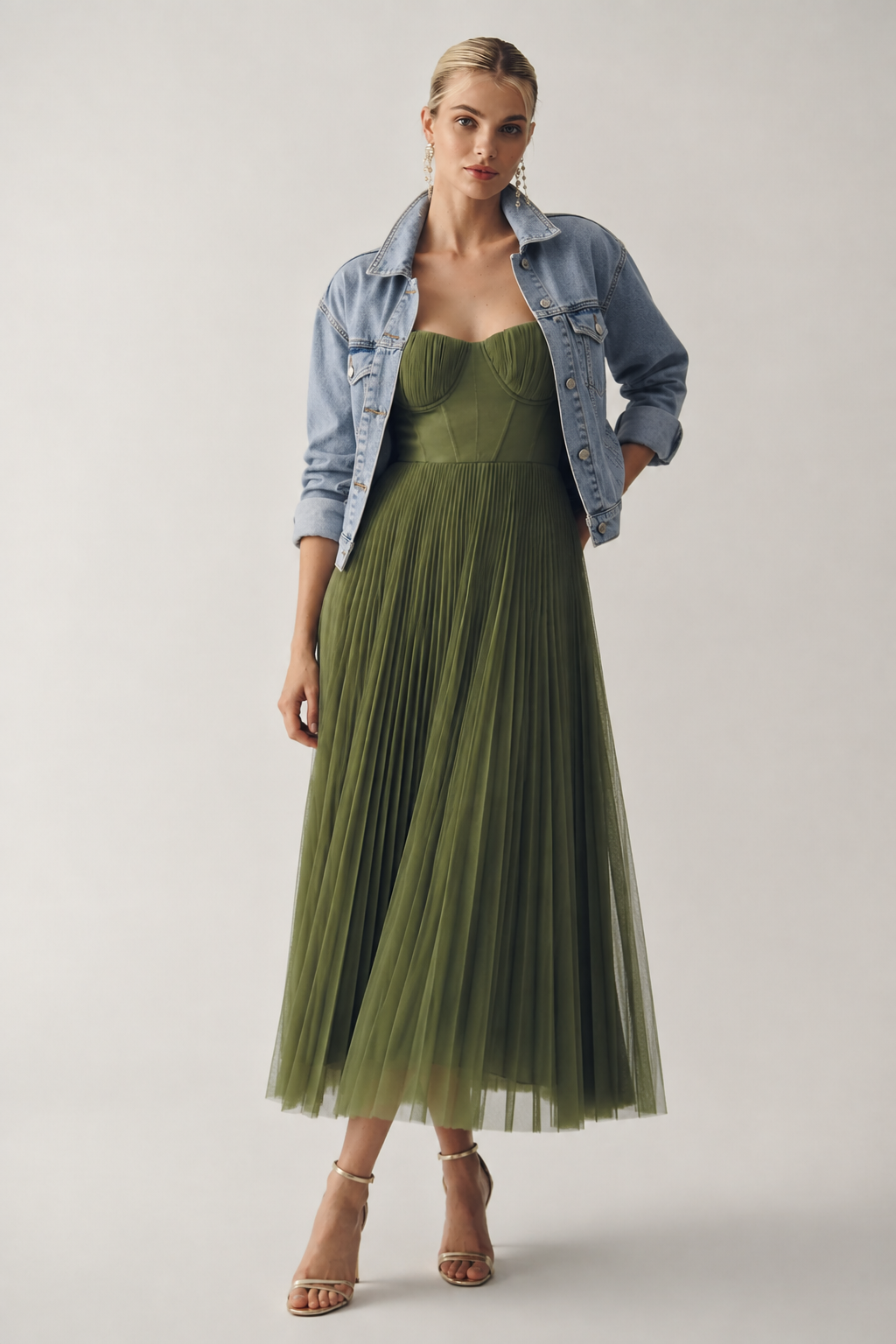 MOREAU LYON | ROBE MIDI À CORSET STRUCTURÉE POUR FEMMES