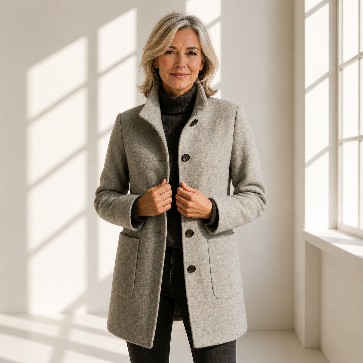 MOREAU LYON | MANTEAU CINTRÉ À BOUTONS POUR FEMMES