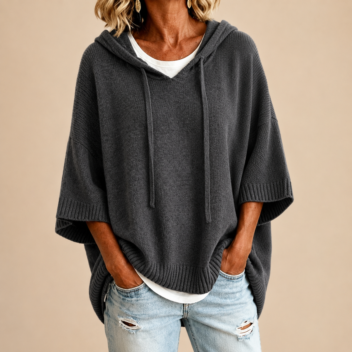 MOREAU LYON | PULL AMPLE À CAPUCHE POUR FEMMES
